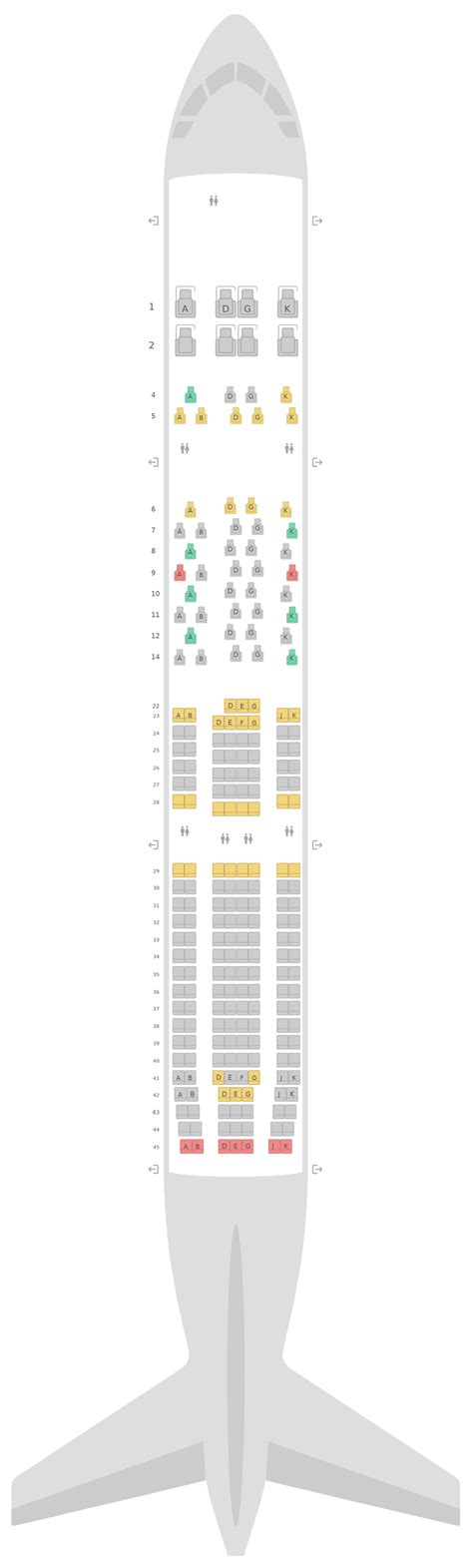 Seat Map Swiss International Air Lines Airbus A330 300 333 Find The