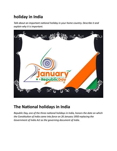 holiday in India | The National holidays in India | Republic Day in ...