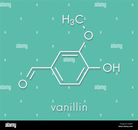 Vanillin Vanilla Extract Molecule Skeletal Formula Stock Photo Alamy