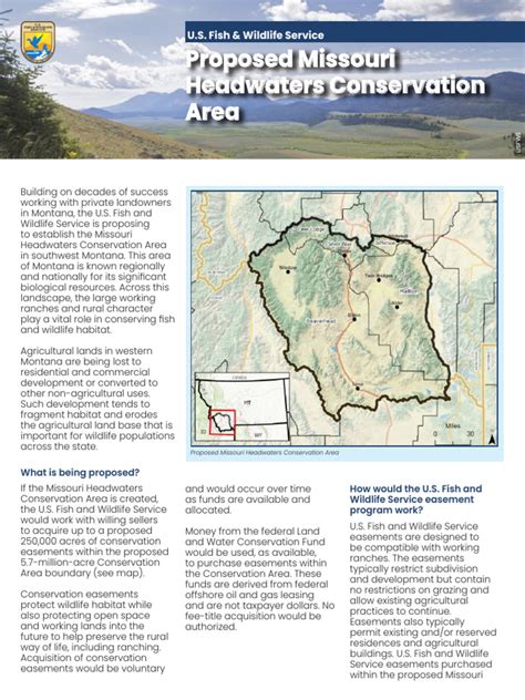 Proposed Missouri Headwaters Conservation Area | PDF | United States ...