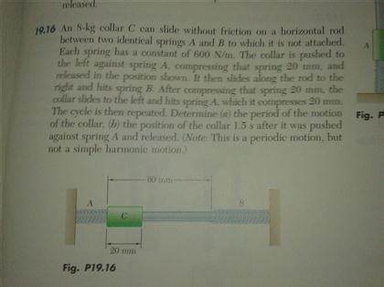 Solved An 8 Kg Collar C Can Slide Without Friction On A Chegg