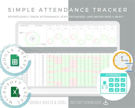 Employee Attendance Template Attendance Tracker Google Sheets And