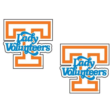 Lady Vols Tennessee Lady Vols 2 2 Pack Decals Orange Mountain