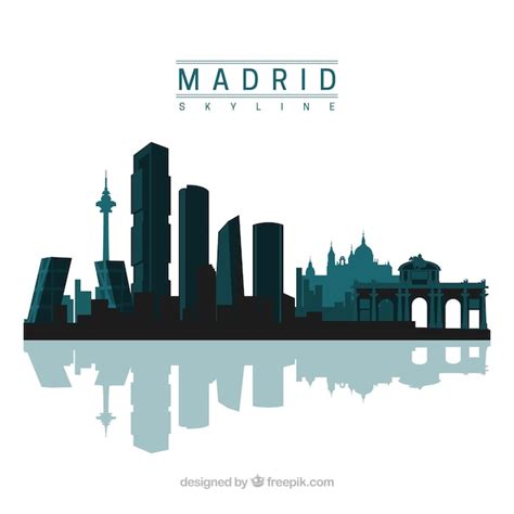 Madrid Skyline Design Vector Free Download