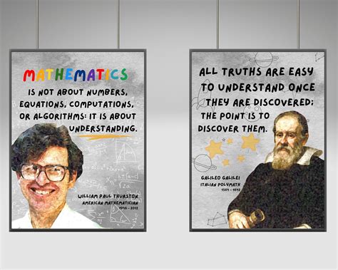 Famous Mathematicians Posters Set Of Printable Math Etsy