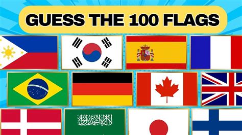 Guess The 100 Country Flags Challenge Test Your Geography Knowledge Youtube