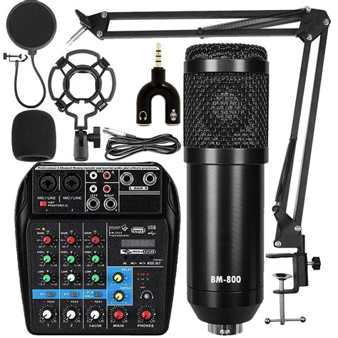 IMAGINEA Professional BM800 Condenser Microphone Kit With 4 Channel