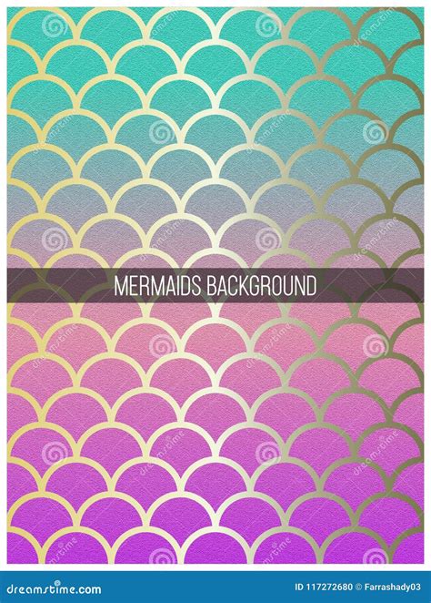 Gradient and Textured Mermaid Theme Background Stock Vector ...