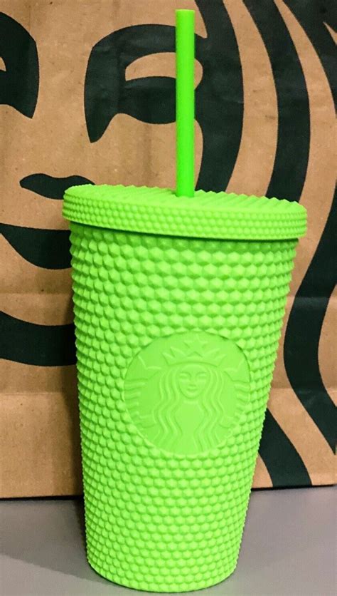 Starbucks Neon Green Studded Tumbler EBay