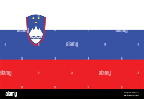 Grafico Vettoriale Bandiera Slovenia Immagine Rettangolare Della