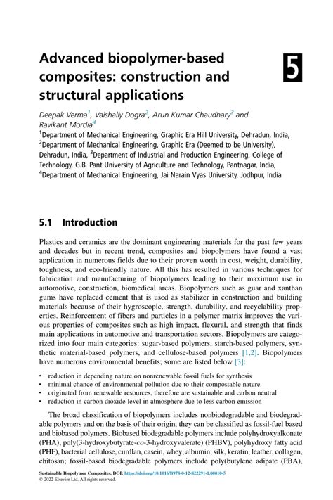 (PDF) Advanced biopolymer-based composites: construction and structural ...
