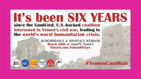 Yemen Remembrance And Advocacy Webinar Codepink Women For Peace