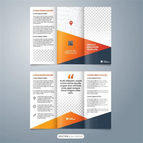 brochure template with trifold layout design 16891983 Vector Art at ...