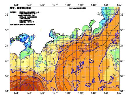 広域版海の天気図2023年4月27日 東京都島しょ農林水産総合センター