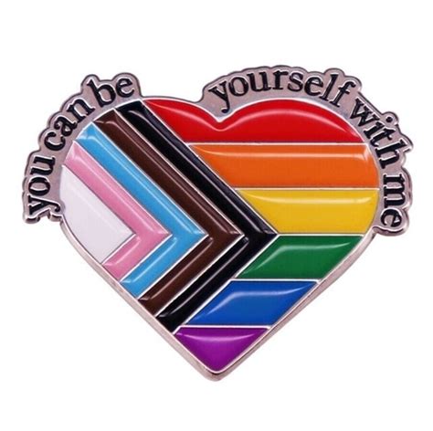 Lgbtq Pin Lesbian Gay Bisexual Transgender You Can Be Yourself With Me