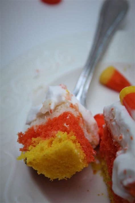 Easy Candy Corn Poke Cake