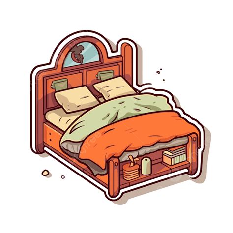 Ilustra O De Adesivo De Cama Vetor Png Ilustra O De Desenho Animado