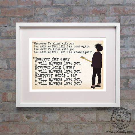 The Cure Lyrics "Lovesong..." Minimalist Poster — Posteritty