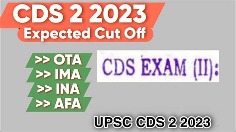 Cds Expected Cut Off Cds Ota Ima Ina Afa Cut Off Cds Exam