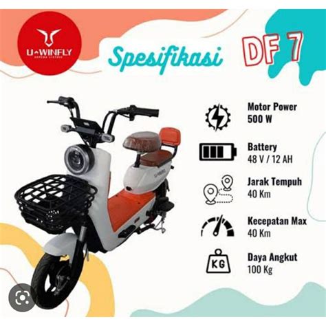 Jual Sepeda Listrik Df Uwinfly Selis Df Uwinfly Df U Winfly