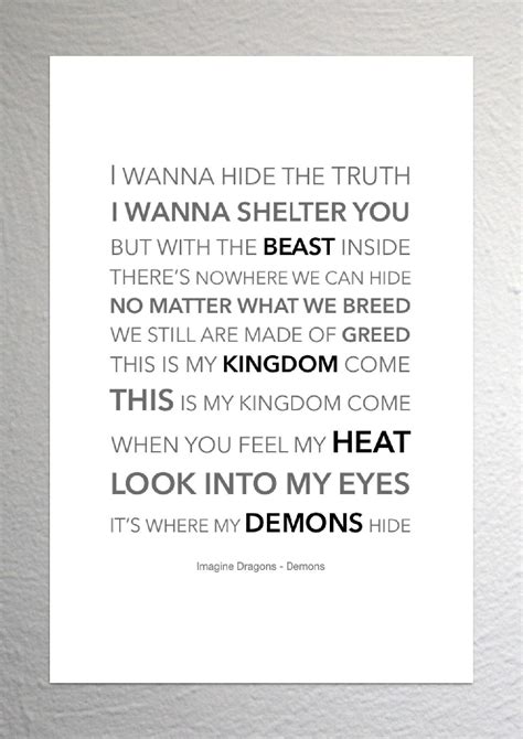 Imagine Dragons Demons Full Lyrics