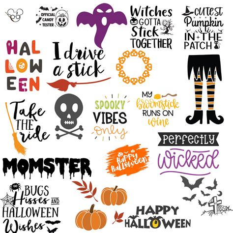 Halloween Svg Bundle Cut Files Cricut Digital Download - Etsy