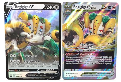 Amazon Regigigas V VSTAR 114 159 Crown Zenith Pokemon