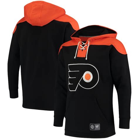 Fanatics Branded Philadelphia Flyers Blackorange Breakaway Lace Up Hoodie