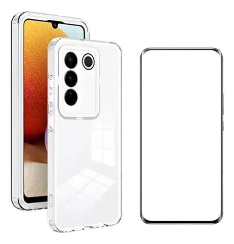 Funda Para Vivo V27 V25 5g 2 En 1 Tener Vidrio Membrana Meses sin interés