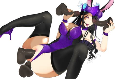 Rule 34 1girls Black Hair Bunny Ears Bunnysuit Cuffs Leotard Oc