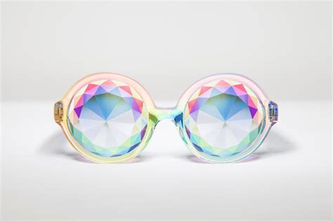 Kaleidoscope Glasses By H0les Prism Eyewear On Crystal Shapes