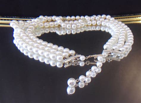 Vintage Multi Strand Pearl Necklace Vintage Wedding Bridal Etsy