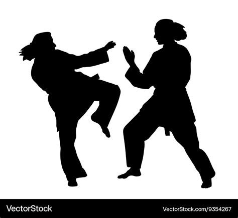 Women karate fight Royalty Free Vector Image - VectorStock