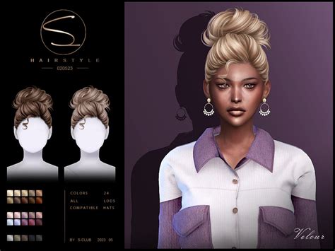 The Sims Resource Curly Updo Hairstyle 010623mona