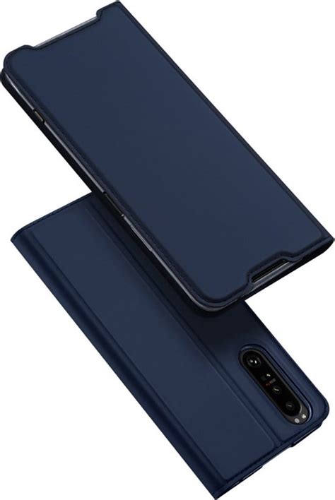 Dux Ducis Slim Bookcase Hoes Geschikt Voor Sony Xperia 1 IV Blauw