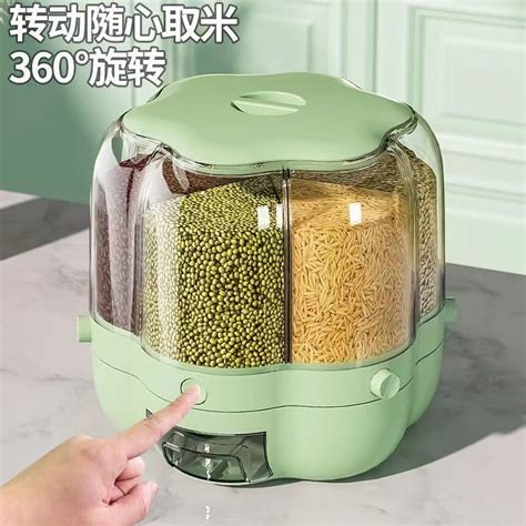 Moisture Proof And Insect Proof Household Rotatable Rice Bucket With