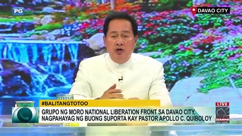 Grupo Ng Moro National Liberation Front Sa Davao City Nagpahayag Ng