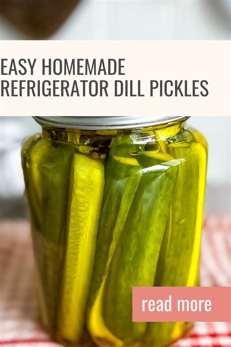 Easy Refrigerator Dill Pickles Artofit