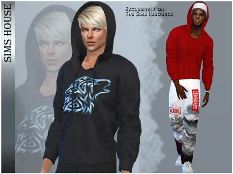 The Sims Resource - MEN'S HOODIE