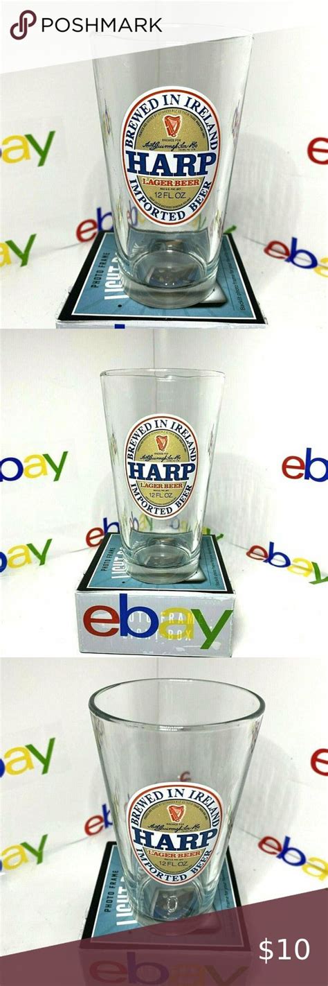 Harp Lager Beer by Guinness Pint Glass - Circular Logo. “Brewed In ...