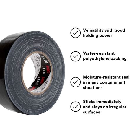 M Dt Heavy Duty Duct Tape Black Mm X M X Mil High