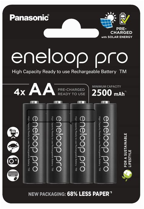 4x Akumulatorki Panasonic Eneloop Pro R6 Aa 2500mah Baterie Sklep