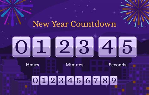 New Year Countdown Clock Template 13397338 Vector Art At Vecteezy