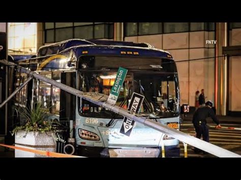 MTA Bus Crashes Into Utility Pole In UES Manhattan YouTube