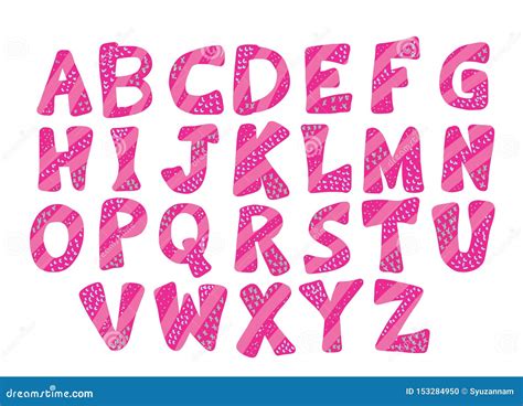 Alphabet Vector Art Color Signs Letters Design Stock Vector