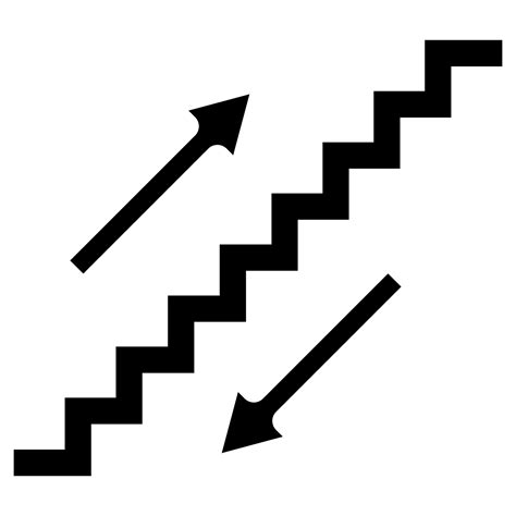 Symbol Sign Stairs Pictogram For Directions For Going Up And Down The