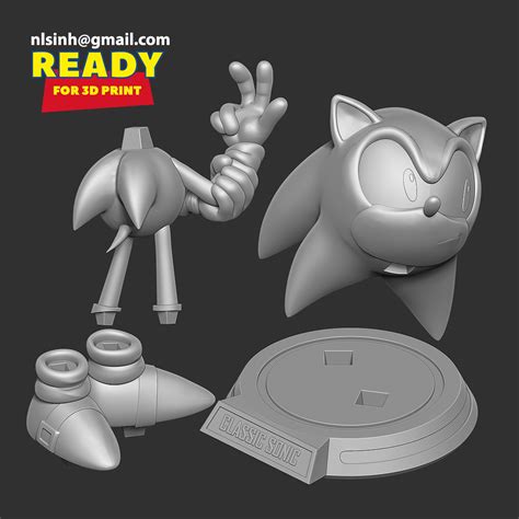 3d File Classic Sonic The Hedgehog 🦔 ・3d Printing Design To Download・cults