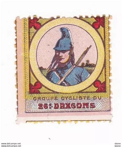 VIGNETTE MILITAIRE DELANDRE Groupe cycliste du 26ème régiment de