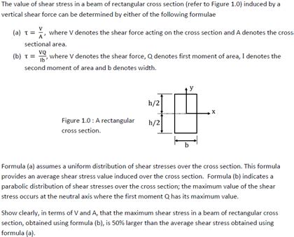 Maximum Shear Stress Formula For Circular Cross Section