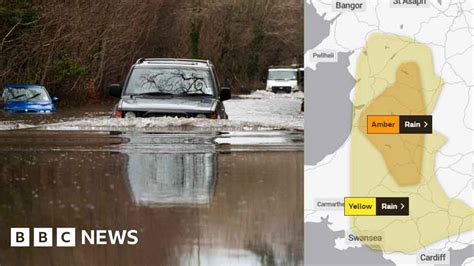 Flood and travel warning for Wales as heavy rain forecast